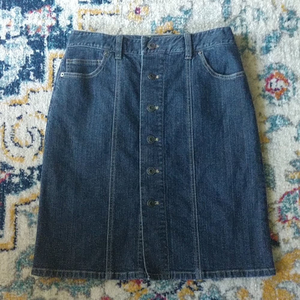 Talbot's petite jean skirt